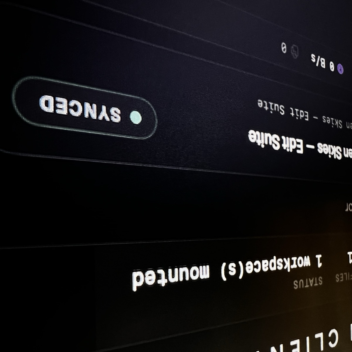 ROAM client showing connected workspaces